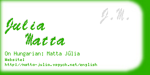 julia matta business card
