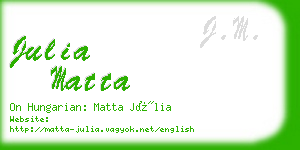 julia matta business card